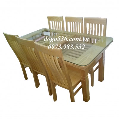 bộ bàn ăn gỗ sồi